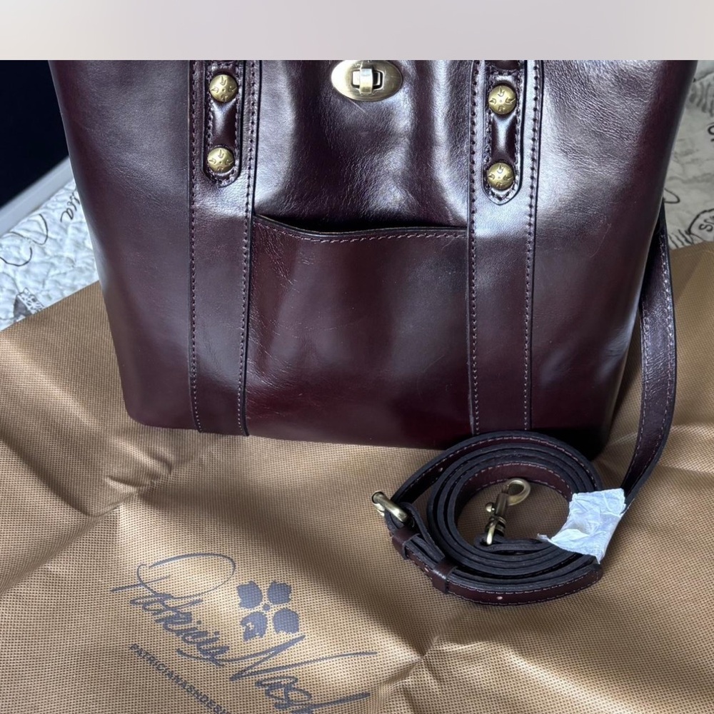 Burgundy Leather Tote Bag